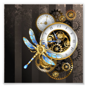 Foto Relógio Steampunk com Dragonfly Mecânica