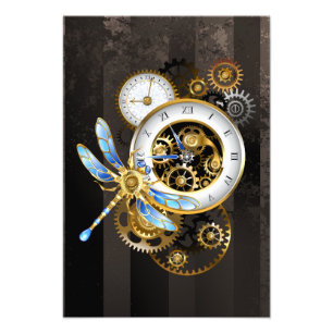 Foto Relógio Steampunk com Dragonfly Mecânica