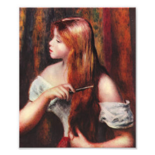 Foto Renoir Young Girl Comendo Sua Impressão De Cabelo