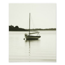 Resting Sloop em Menemsha Pond, Vineyard de Martha