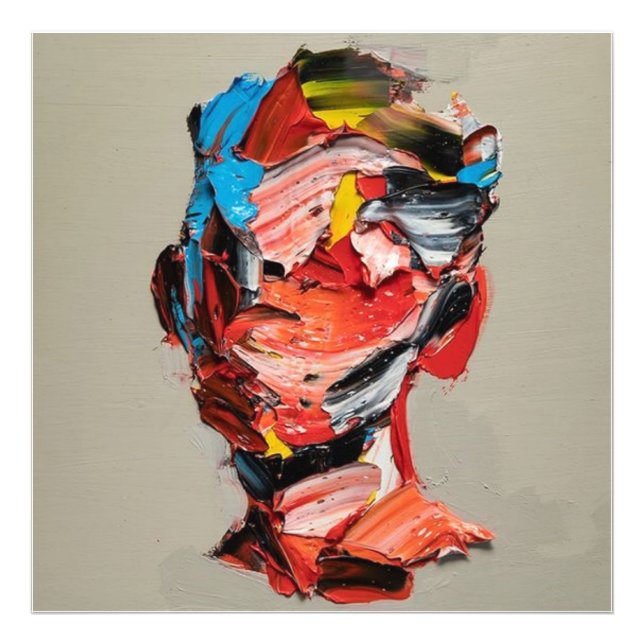 Foto retrato, abstração, aquarela, poster de arte (Frente)