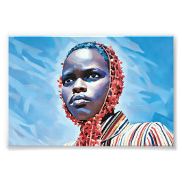 Foto Retrato Azul Vibrante