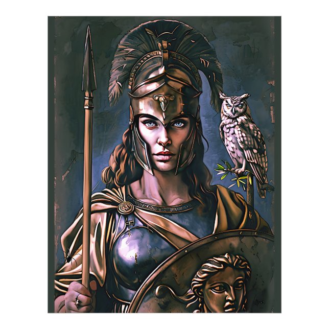 Foto Retrato Colorido "Lealdade feroz de Athena" (Frente)