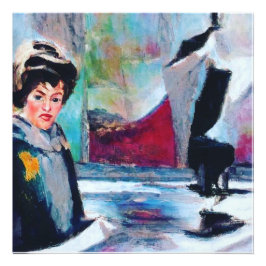 Foto Retrato da Mulher Vintage com fundo de Abstrato