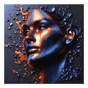 Foto Retrato de Abstrato da face de uma mulher em relev