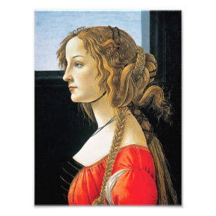Foto Retrato de Botticelli de uma jovem mulher