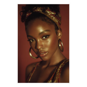 Foto Retrato de Cabeça com Beleza de Melanina da Hora D