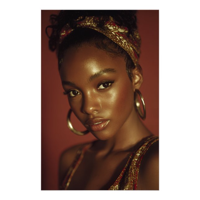 Foto Retrato de Cabeça com Beleza de Melanina da Hora D (Frente)