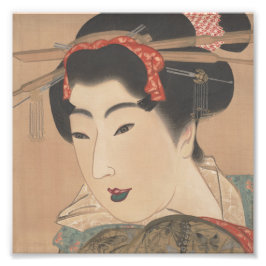 Foto Retrato de uma Mulher com Leque Branco – Japão Ant