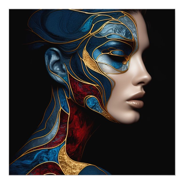 Foto Retrato De Uma Mulher Em Abstrato (Frente)