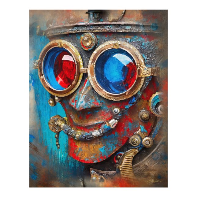 Foto Retrato do Homem de Lata Steampunk (Frente)
