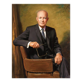 Foto Retrato do Presidente Dwight Eisenhower na Casa Br