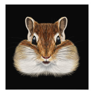 Foto Retrato ilustrado do Chipmunk.