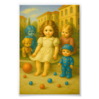 Foto “Retrato Infantil Vintage com Brinquedos – Clássic