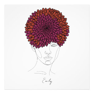 Foto Retrato Personalizado da Flor de Nascimento de Nov