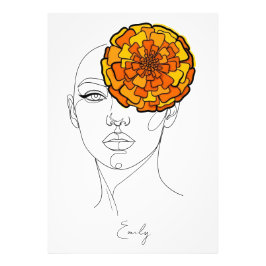 Foto Retrato Personalizado da Flor de Nascimento de Out