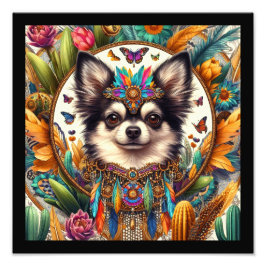 Foto Retrato Pet de 12"x12" Retrato Chihuahua Art Limit