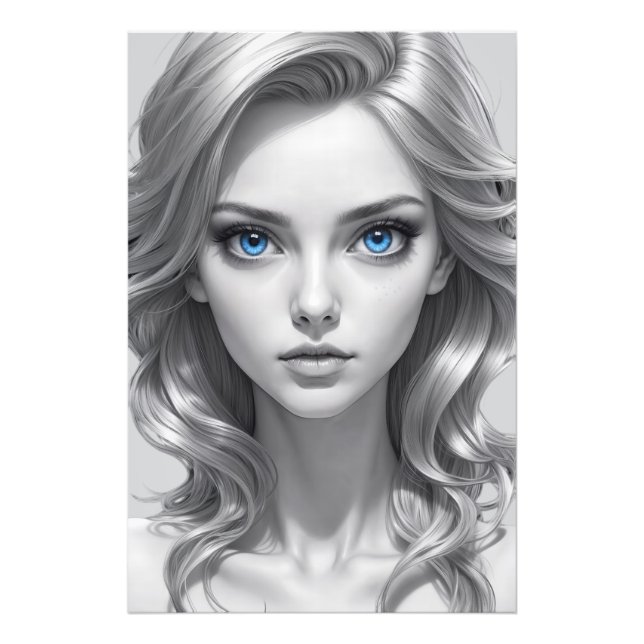 Foto Retrato preto e branco elegante (Frente)