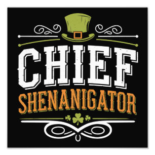 Foto Retro Chief Shenanigator Chapéu de Leprechaun Sort