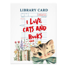 Foto Retro Eu Amo Gatos e Livros