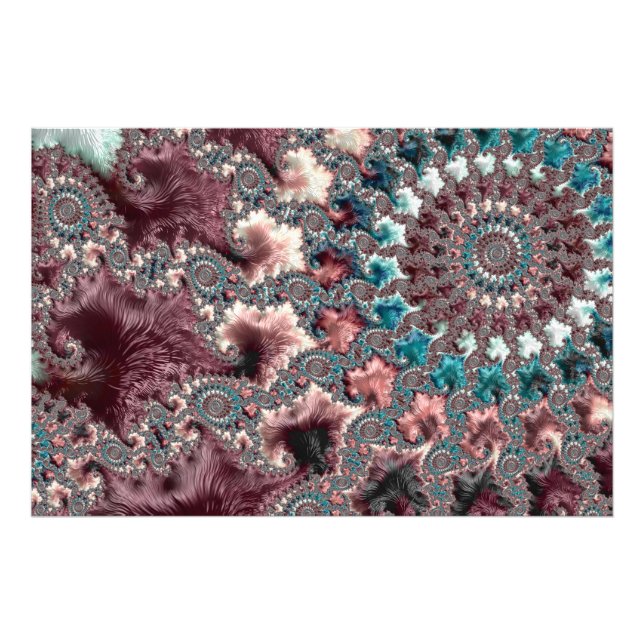 Foto Retro Groovy Ecletismo Boêmio Espiral Fractal (Frente)