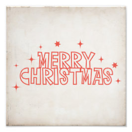 Foto Retro Merry Christmas Typography