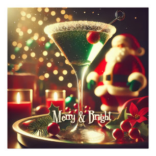Foto Retro Santa de Natal dos anos 50 Martini Verde