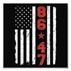 Foto Retro Vintage EUA Flag 86 47 Anti Trump