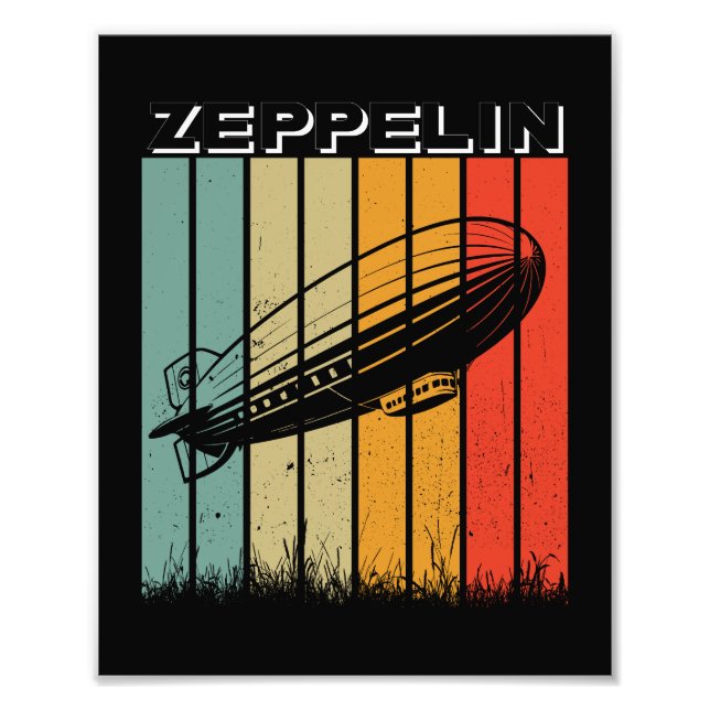 Foto Retro Zeppelin Dirigible Airship Zepelin Zepplin (Frente)