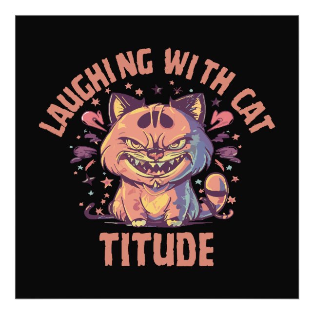 Foto Rindo com Atitude de Gato (Frente)