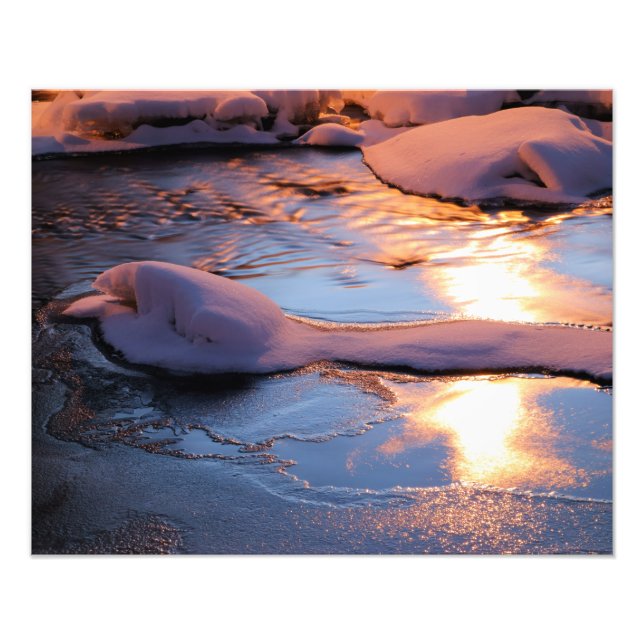 Foto Rio cênico Fozen na impressão da Escandinávia (Frente)