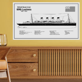 Foto RMS Lusitania - Planos de Impressão de Embarcações