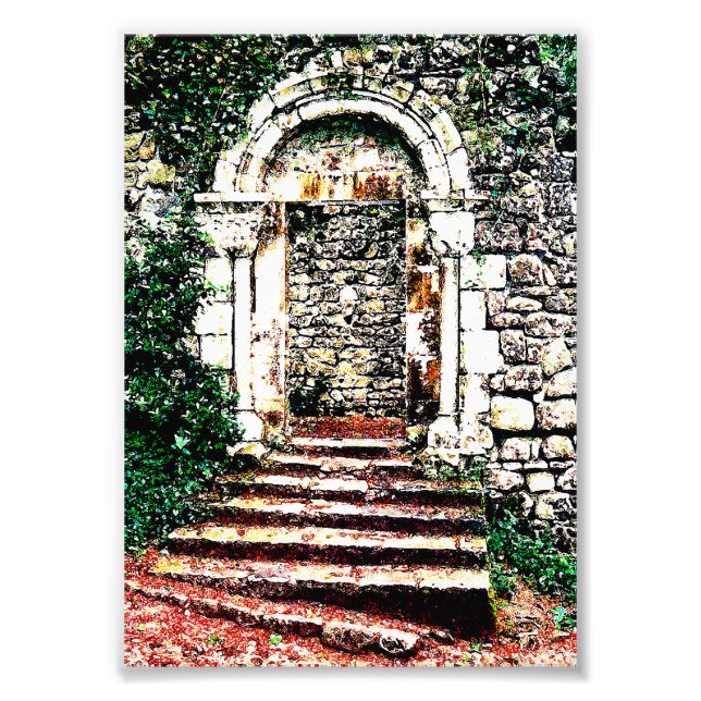 Foto Rocha e escadas no Castelo de Moorish (Frente)