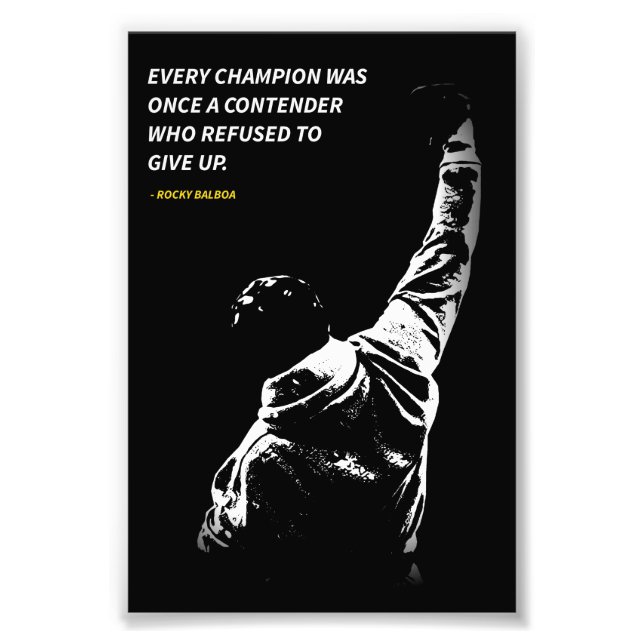 Foto Rocky Balboa quotes Photo Enlargement (Frente)