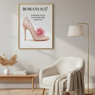 Foto Romanos 8:37 Wall Art Impressão de Escritura Cri