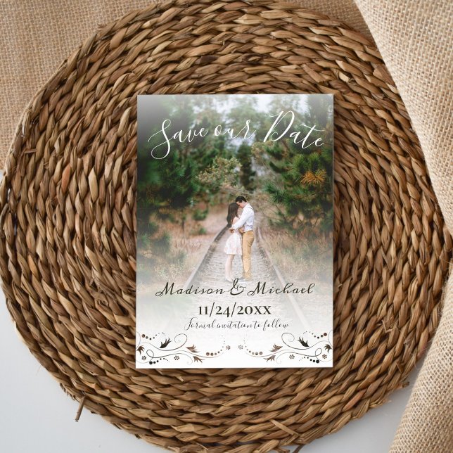 Foto Romântica Suave Salva O Anúncio De Data (Soft Romantic Photo Save the Date)