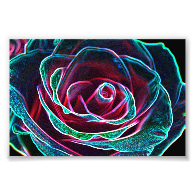 Foto Rosa con efecto abstracto (Frente)