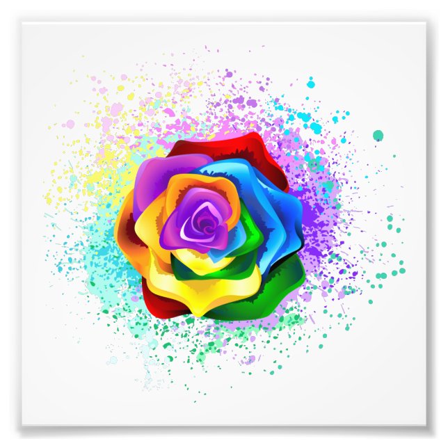 Foto Rosa de arco-íris colorido (Frente)