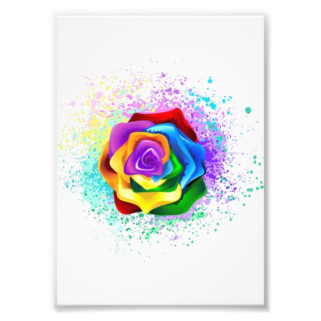 Foto Rosa de arco-íris colorido (Frente)