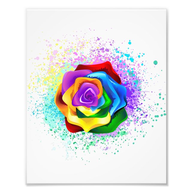 Foto Rosa de arco-íris colorido (Frente)