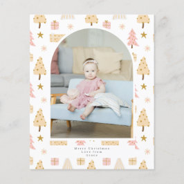 Foto rosa de árvore de Natal do BUDGET Personaliza