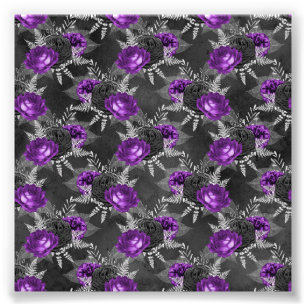 Foto Rosa de Prata Elegante Roxo Preto deixa Jardim