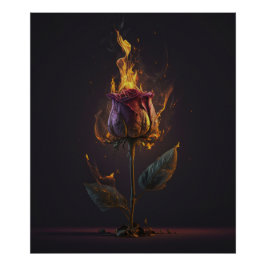 Foto rosa em chamas