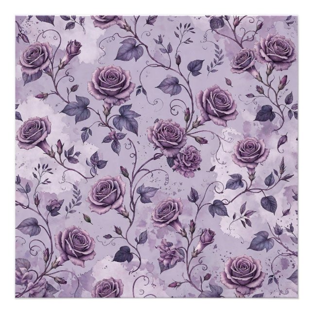 Foto Rosa Lavanda Empoeirada Tons Sonhadores Florais (Frente)