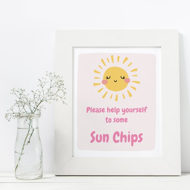 Foto Rosa Nosso Pequeno Sinal de Aniversário do Topo da (Our Little Sunshine 1st Birthday Party Sign, Girl Summer Birthday Sign, Girls Sun 1st Birthday Party)