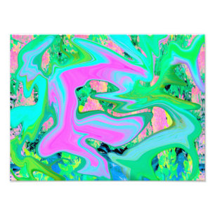 Foto Rosa Retro e Arte Líquida Azul Claro em Hortênsia