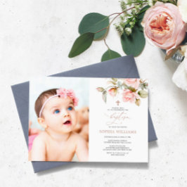 Foto rosa rosa rosa rosa e verde Convite para Bati