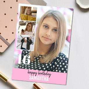 Foto Rosa Simples   Cartão de Saudação de Aniversá