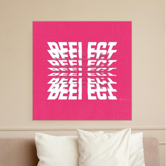 Foto Rotating Text Minimal Poster – Pink Edition (colorful design poster to inspire your space and create a perfect atmosphere to relax)