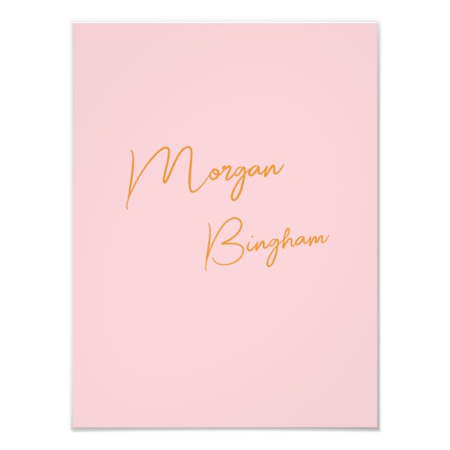 Foto Roteiro de monograma minimalista rosa (Frente)